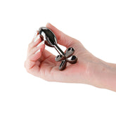 Rear Assets Clover Gunmetal 9.2 cm Metallic Butt Plug Butt Plugs